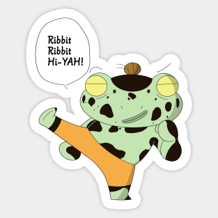 Kung Fu Frog Sticker